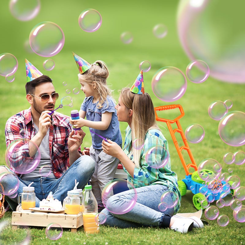 Lydaz Bubble Lawn Mower for Toddlers 1-3, Kids Bubble Blower Maker Machine, Summer Outdoor Push Yard Garden Toys, Easter Basket Stuffer Birthday Gifts Toys for Preschool Baby Boys Age 1 2 3+ Year Old - Image 3