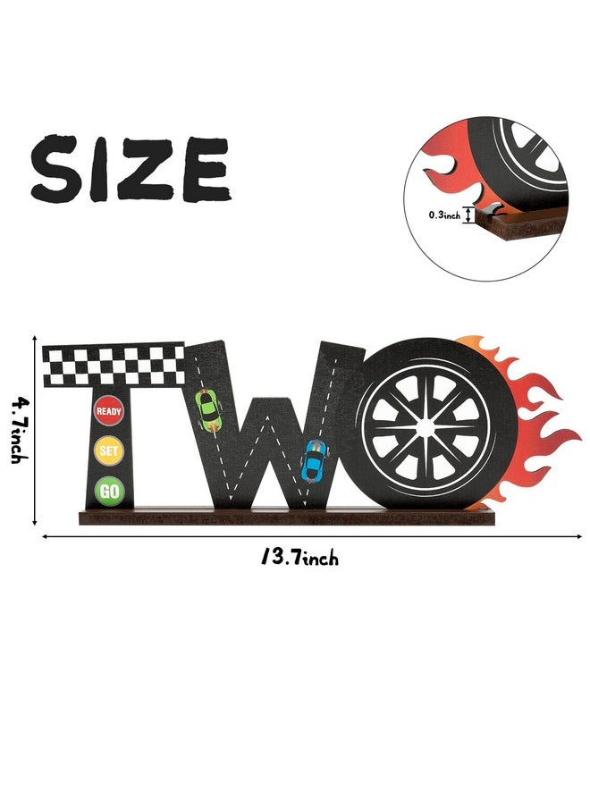 Race Car Two Letter Sign Wooden Table Centerpiece Let’S Go Racing Checkered Theme 2Nd Party Supplies Decoration Milestone Cake Smash Photo Props For Kids Boys Two Years Old Birthday - pzsku/Z6A2198F29596DF869CAFZ/45/_/1732777452/270cbb63-c8de-4341-8af4-e16df9dae139