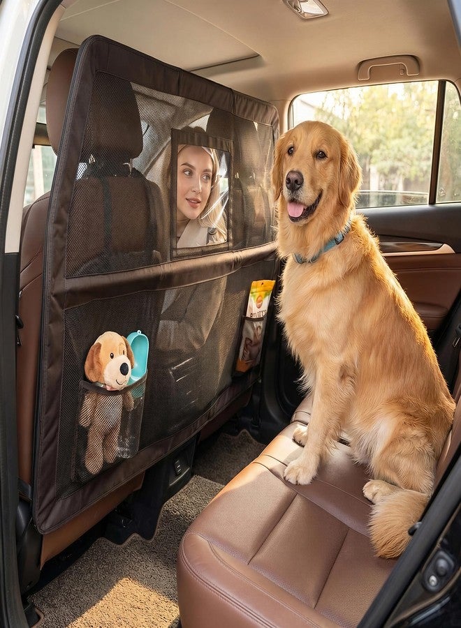 Loyala Dog Car Barriers for SUVs Trucks Cars Adjustable Dog Car Divider Pet Car Barrier for Back Seat Pet Barrier Universal-Fit Safety Travel Accessory 50" W x 56" W x 32" H - Image 1