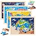 Duchong Puzzles for Kids Ages 46 4 Packs 24 Pcs Wooden Jigsaw Puzzles for Toddlers Ages 24 Preschool Educational Map Puzzle Toys Gifts for 3 4 5 6 Boys Girls - Image 2