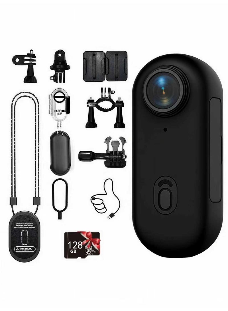 4K Ultra HD Body Camera with Audio Recording, 30M Waterproof Action Camera, 120 mins Battery, Magnetic & 360° Rotating Clip for Cycling, Pets, Sports – Black - Image 1
