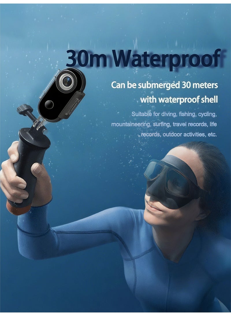 4K Ultra HD Body Camera with Audio Recording, 30M Waterproof Action Camera, 120 mins Battery, Magnetic & 360° Rotating Clip for Cycling, Pets, Sports – Black - Image 4