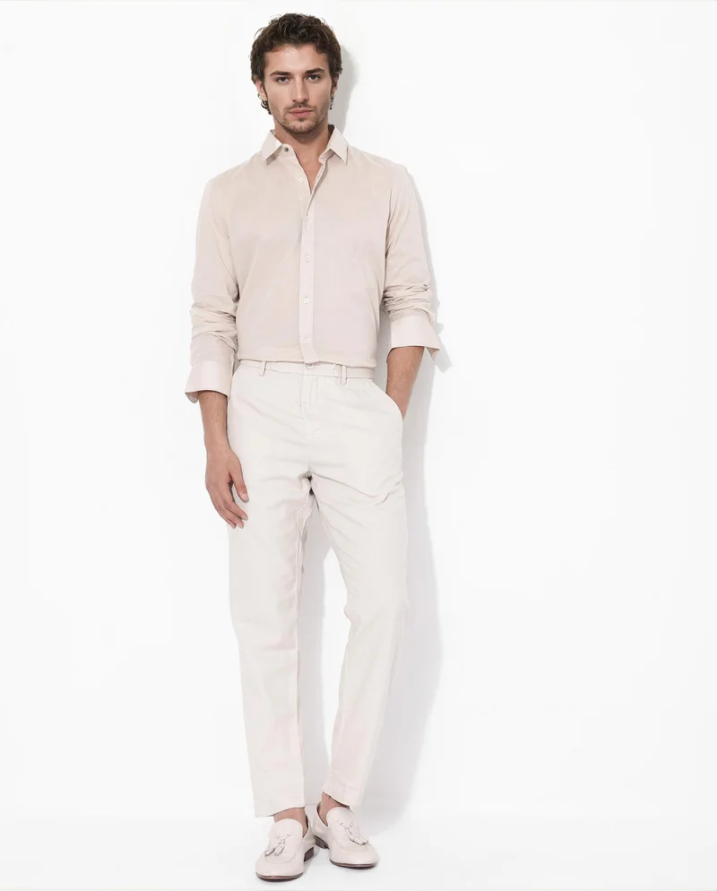 Rare Rabbit Men's Cotton Plain Summer Shirt