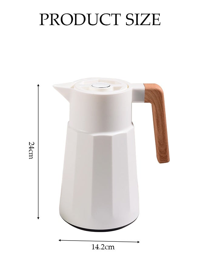 DUNISO French Press Coffee Machine, Large Capacity Coffee Thermal Carafe, Suitable For Office And Home, Double-Layer Insulation With Glass Liner, Vacuum Stainless Steel Hand Brewing Pot  - Image 2