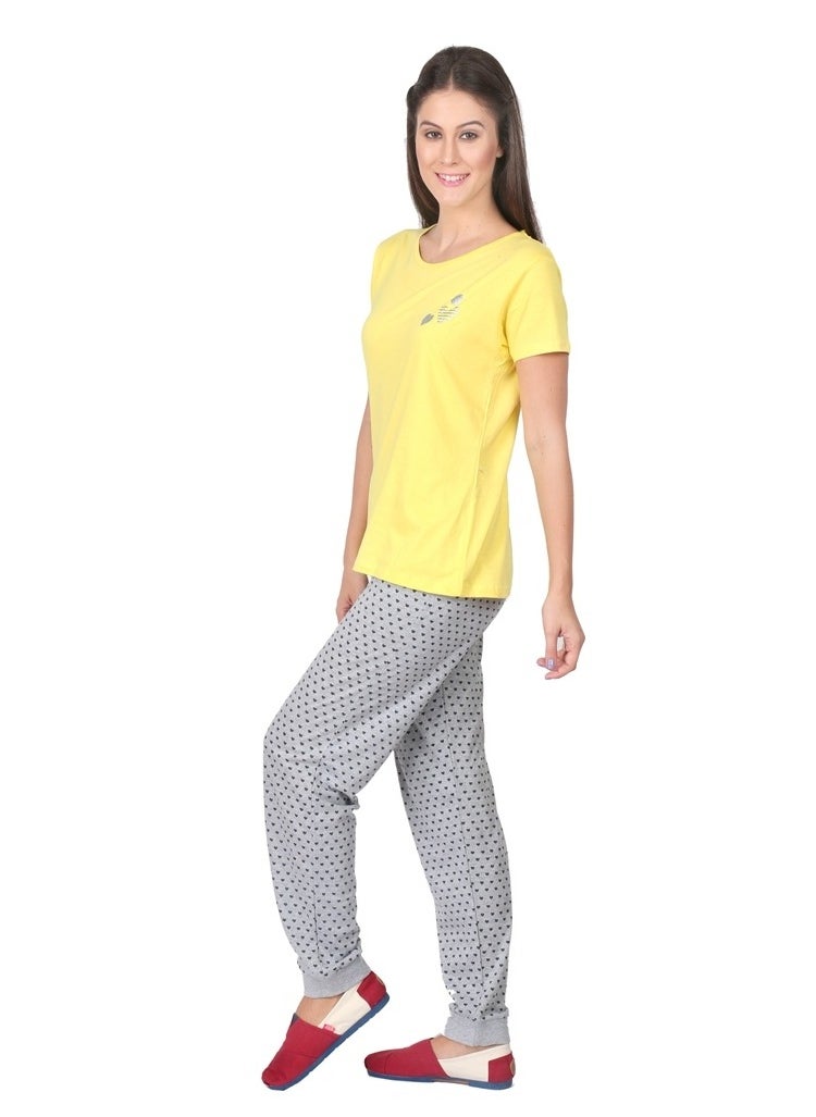 Soko Mesh Ladies Women Yellow Pyjama Set  - Image 2