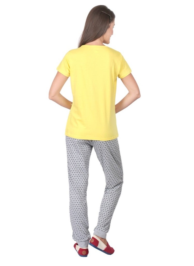 Soko Mesh Ladies Women Yellow Pyjama Set  - Image 3