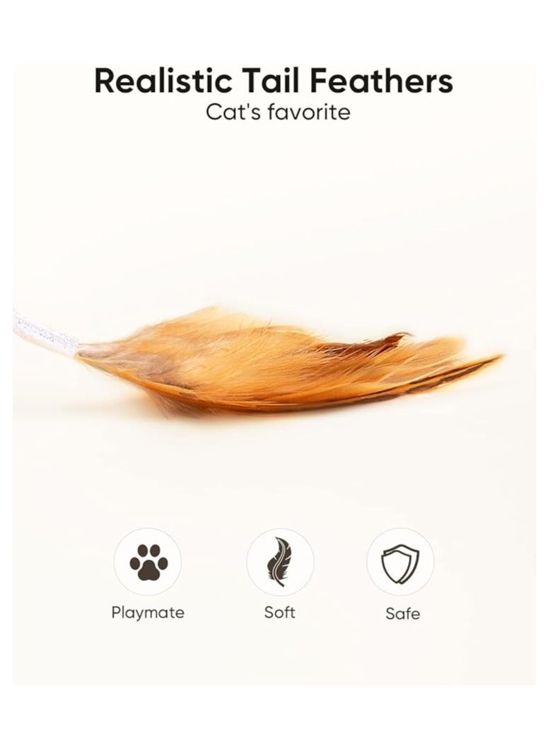 general Interactive Cat Toy, Toys for Indoor Cats Cat Feather Toys Automatic Cat Toy Cat Mouse Toy with Feather Tail Kitty Toys with USB Charging - Image 4