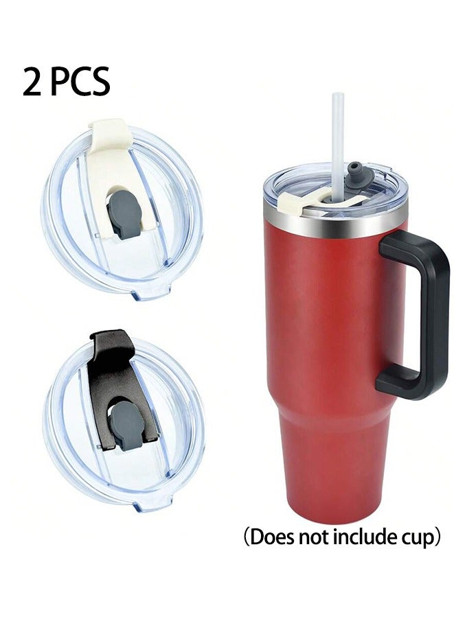 40 oz Tumbler Replacement Lid, Straw Lid, Screw Cap,Reusable Spill, Proof Splash Resistant, Replacement Lids Cover, Fit for Stanley and other Tumbler 40 oz(2 Pack)  - Image 1