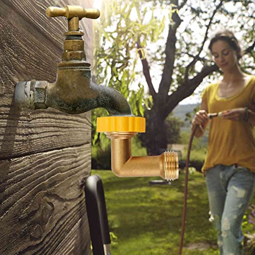 Minimprover Lead-Free Brass 90 Degree Hose Saver Hose Elbow Fitting Quick Swivel Connect Adapter Thread Size 3/4" Connectors - Image 4