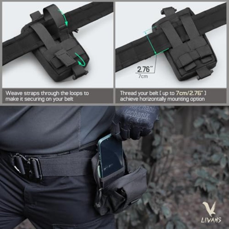 Tactical Backpack Accessories Pouch, Molle Accessories Shoulder Strap Attachment Pouches Utility EDC Phone Pouch Sport - Image 5
