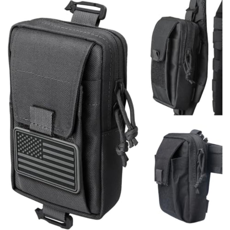 Tactical Backpack Accessories Pouch, Molle Accessories Shoulder Strap Attachment Pouches Utility EDC Phone Pouch Sport - Image 1