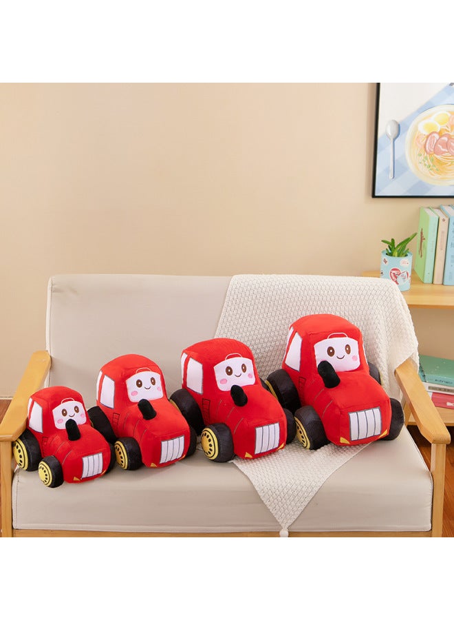 Cartoon Simulation Tractor Plush Toy Children's Bed Comfort Pillow Car Doll Boy Gift-Colors:Blue Tractor-Height:25cm 0.5kg - Image 4