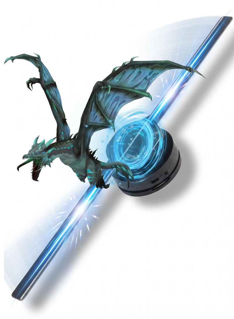 Baytvibes Gaming Esports 3D Holographic Fan Naked Eye LED Hologram Display WiFi Smart Control RGB Custom Animation for Game Room Streamer Esports Party Game Bar - Image 1