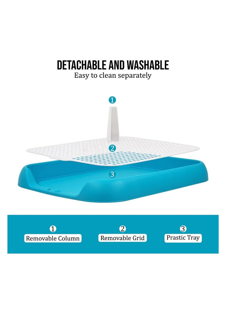 NNC PETS Dog pee tray with Durable plastic, Lightweight and Sturdy dog toilet tray, 45 cm et toilet training tray with Detachable grid, Anti-slip, Mass-free, and Ideal for small to medium dogs, (Blu-sky) - Image 3