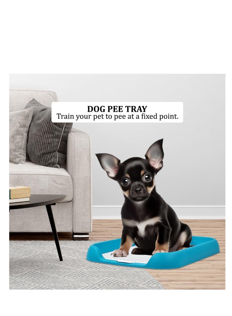 NNC PETS Dog pee tray with Durable plastic, Lightweight and Sturdy dog toilet tray, 45 cm et toilet training tray with Detachable grid, Anti-slip, Mass-free, and Ideal for small to medium dogs, (Blu-sky) - Image 5
