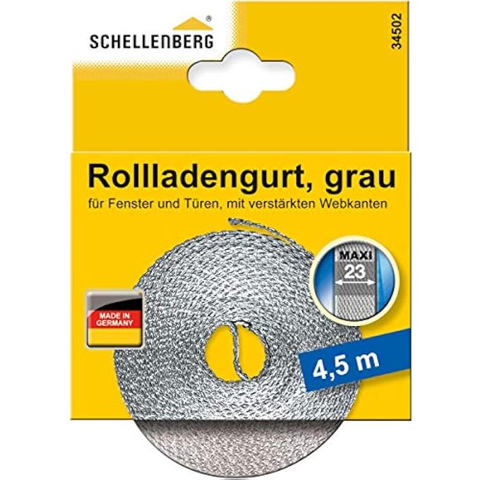 Schellenberg 34502 Roller Shutter Belt 23 Mm / 4.5 M Grey - Image 1