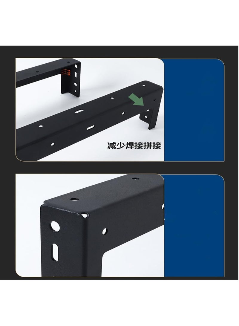 Rubik Shelf Brackets 9 inch - 2pcs Hidden Suspended Wall Mounted Heavy Duty Corner Brace Joint Right Angle L Shaped Bracket for Table Bench Countertop DIY - Black  - Image 3