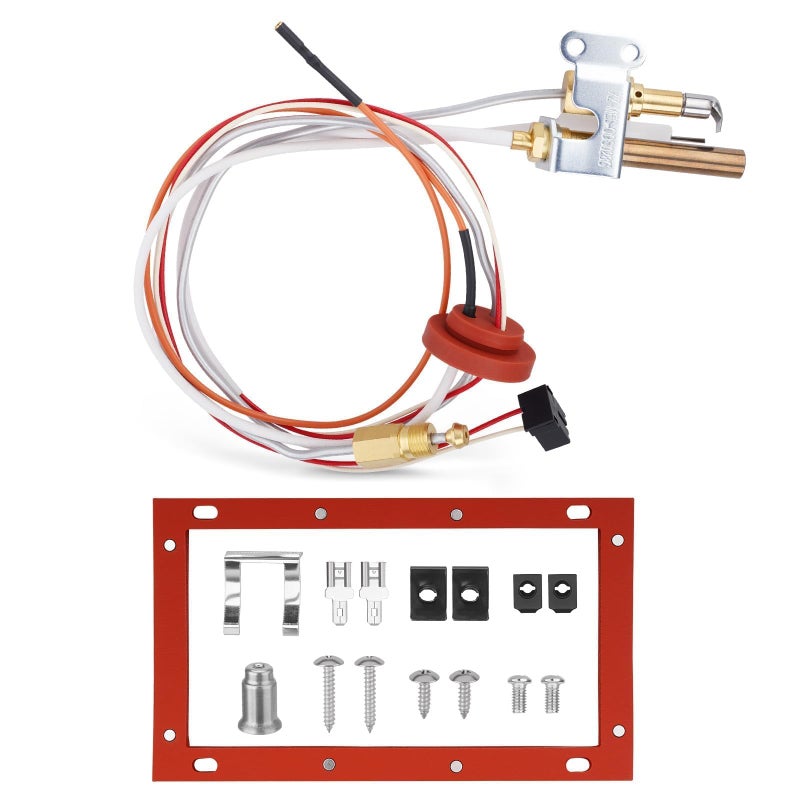JURPLIX SP21058 Pilot Assembly for Water Heater Parts with Thermopile & Sparker Compatible with Rheem Ruud Richmond Water Heaters, NG with LP Orifice, Aging-Resistant, Replace# SP20824 SP20754 SP21059 SP20800 - Image 1
