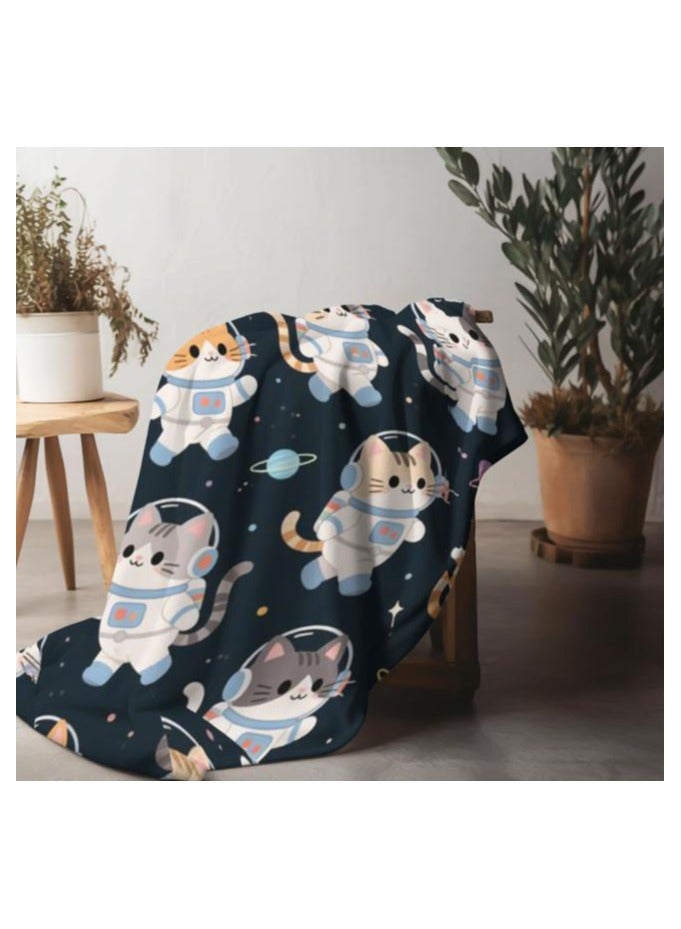 عام بطانية رقيقة من الفانيلا الكرتونية للأطفال أو الطلاب (دافئة ومريحة ومناسبة للنوم والألعاب) 100 سم * 150 سم - Image 4