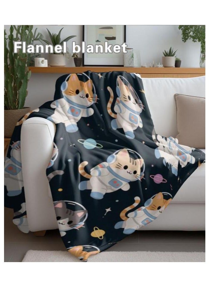 عام بطانية رقيقة من الفانيلا الكرتونية للأطفال أو الطلاب (دافئة ومريحة ومناسبة للنوم والألعاب) 100 سم * 150 سم - Image 1