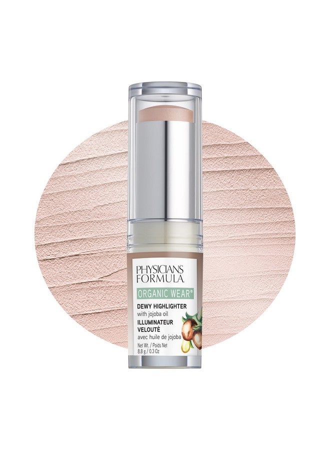 Physicians Formula Organic Wear All Natural Dewy Highlighter Stick Makeup, Stick Cream To Powder, Dew Frost, Dermatologist Tested - Image 1