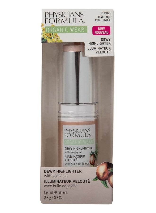 Physicians Formula Organic Wear All Natural Dewy Highlighter Stick Makeup, Stick Cream To Powder, Dew Frost, Dermatologist Tested - Image 5