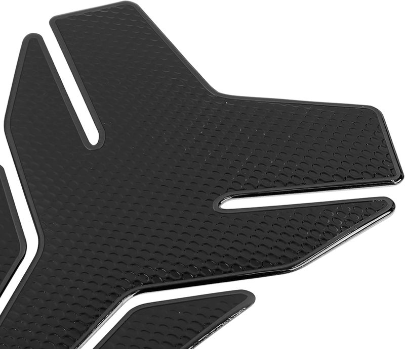 F FIERCE CYCLE Motorcycle Gas Oil Fuel Tank Protector PVC Rubber Pad Emblem Badge Sticker Black Protector Decal - Image 5