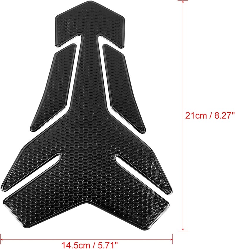F FIERCE CYCLE Motorcycle Gas Oil Fuel Tank Protector PVC Rubber Pad Emblem Badge Sticker Black Protector Decal - Image 3