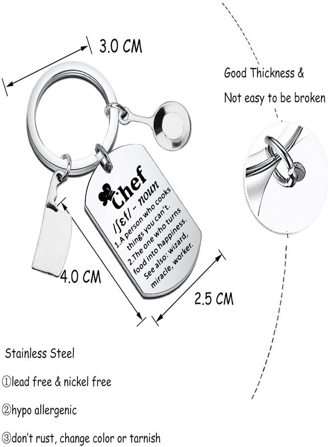 Gzrlyf Chef Keychain Chef Definition Gifts Culinary Gifts for Chef Cooks Chef Appreciation Gift Culinary School Gifts (Chef noun DT Keychain) - Image 5