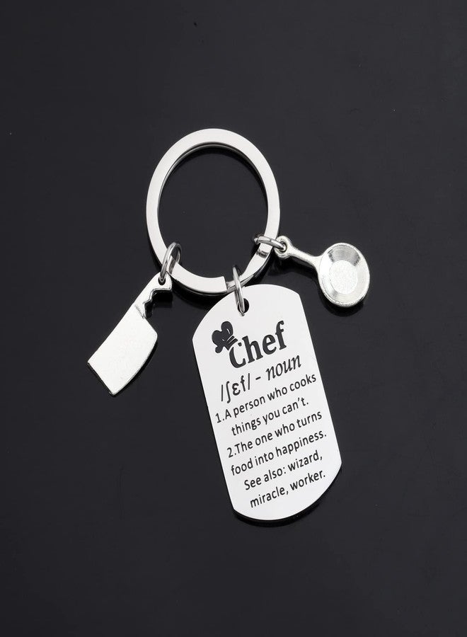 Gzrlyf Chef Keychain Chef Definition Gifts Culinary Gifts for Chef Cooks Chef Appreciation Gift Culinary School Gifts (Chef noun DT Keychain) - Image 2