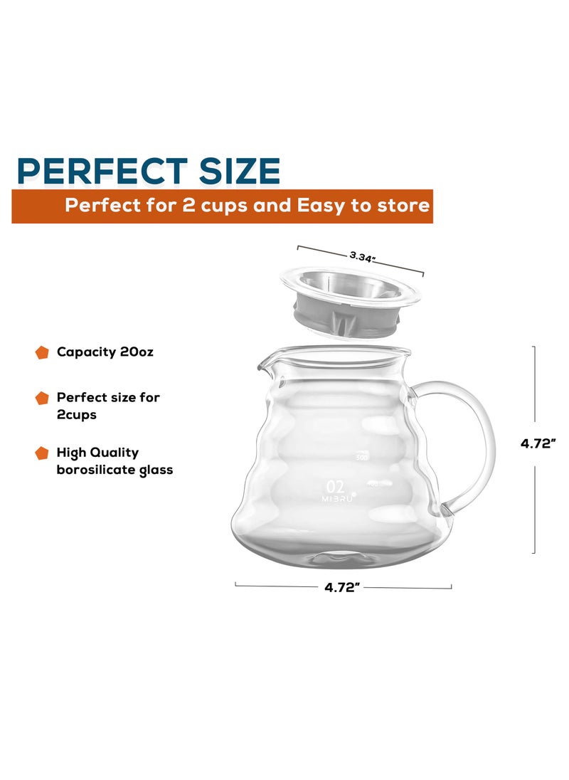 MIBRU - Professional Coffee Drip Set Suitable For Drip And Filter Coffee Suitable For V60 Set of 5 Tools For Specialty Coffee - Image 1