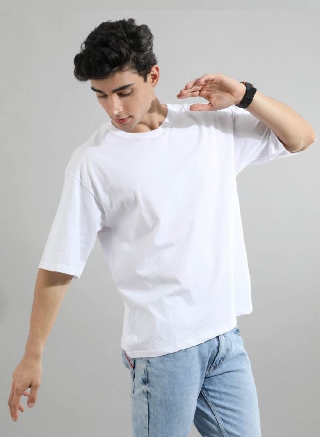 Dutees White Street Tees Oversized T-Shirt - Image 1