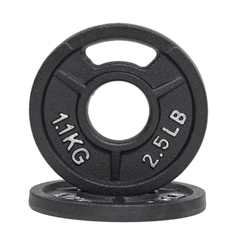 Fitvids Cast Iron Plate Weight Plate for Strength Training and Weightlifting 2Inch Center 25LB Set of 2 - Image 2