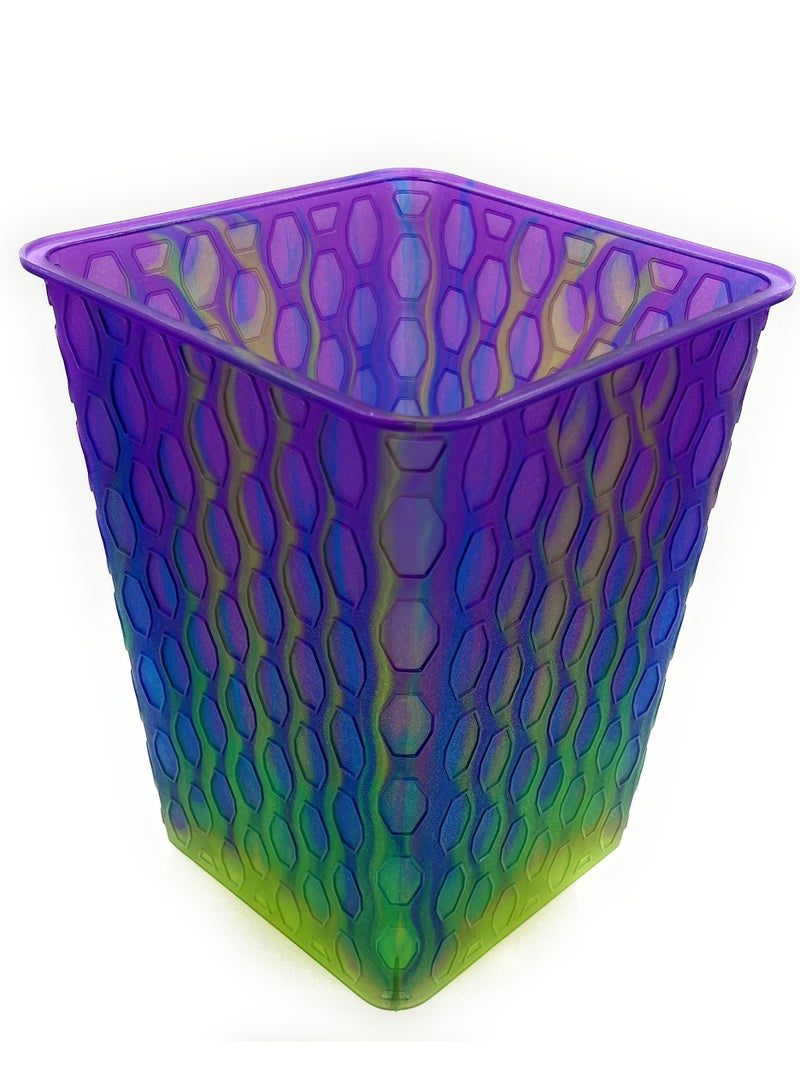 فيو تصميم حديث صندوق نفايات صغير مع فتح أعلى المنزلية سعة كبيرة غرفة المعيشة الحمام غرفة نوم مكتب دائم قوي الزخرفية سلة النفايات البلاستيكية سلة سلة المهملات دلو 6L - Image 1