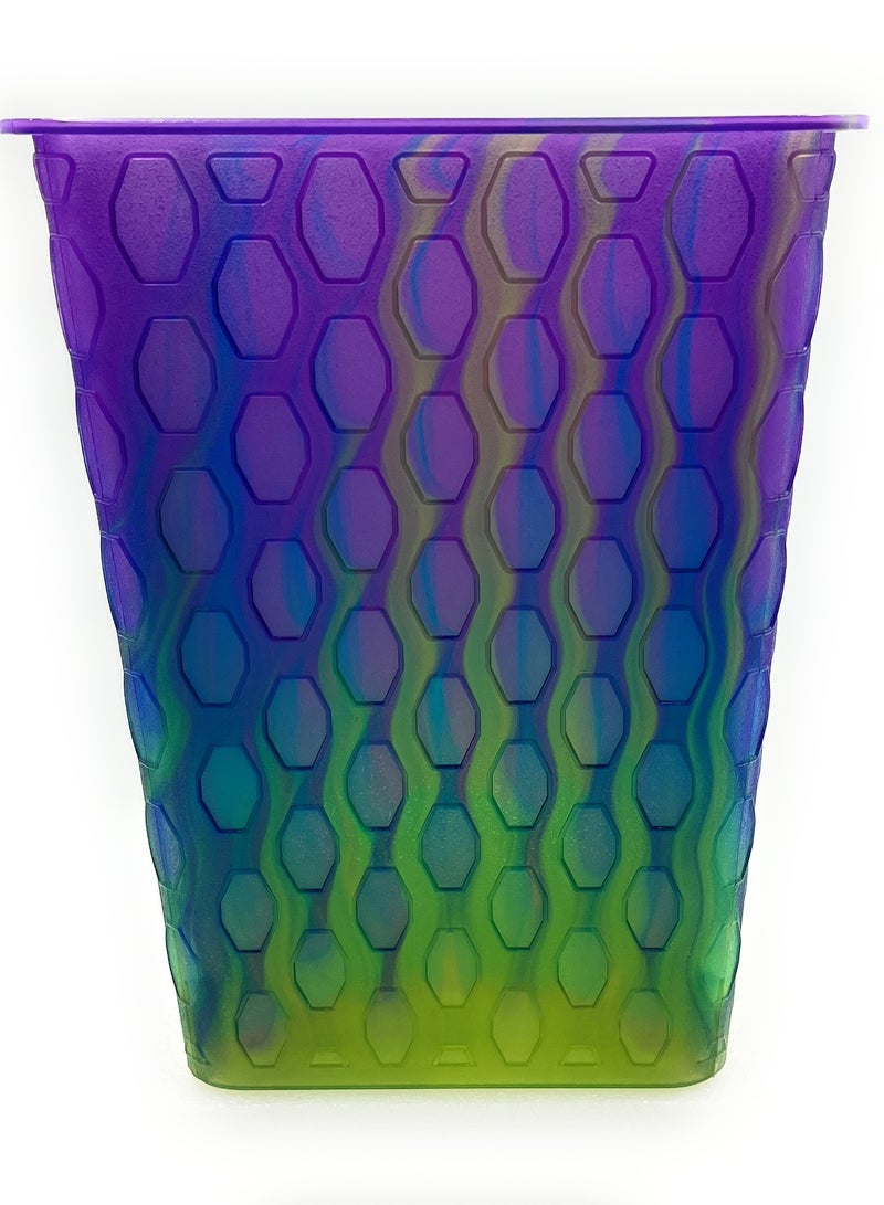 فيو تصميم حديث صندوق نفايات صغير مع فتح أعلى المنزلية سعة كبيرة غرفة المعيشة الحمام غرفة نوم مكتب دائم قوي الزخرفية سلة النفايات البلاستيكية سلة سلة المهملات دلو 6L - Image 4