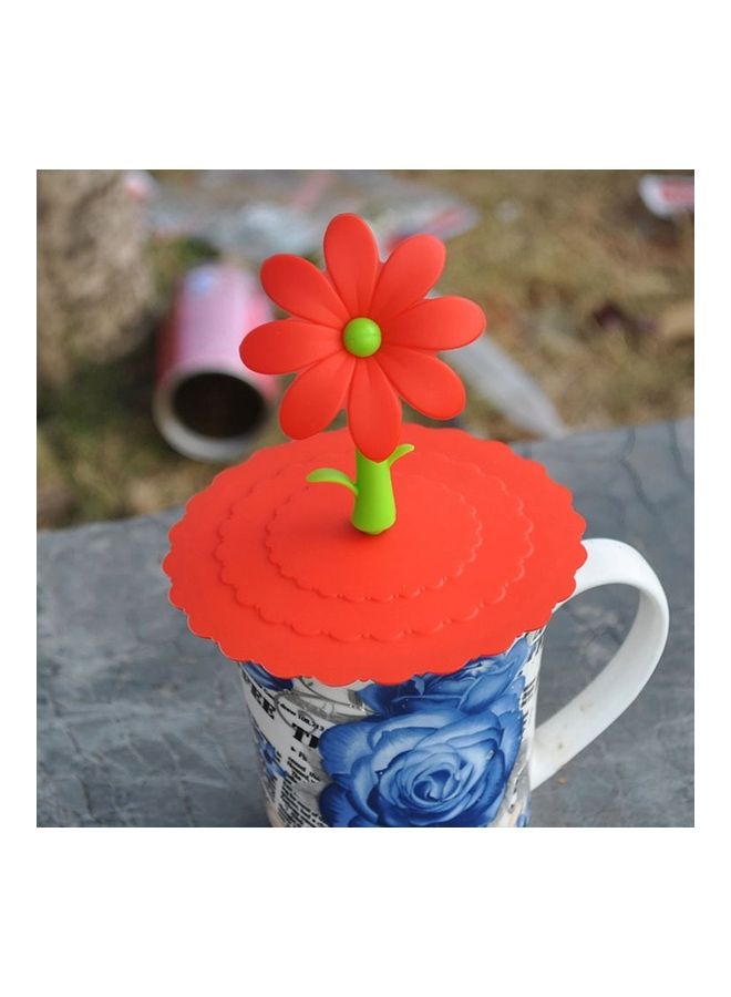 NIBEMINENT Coffee Mug Suction Seal Lid Red/Green  - Image 2