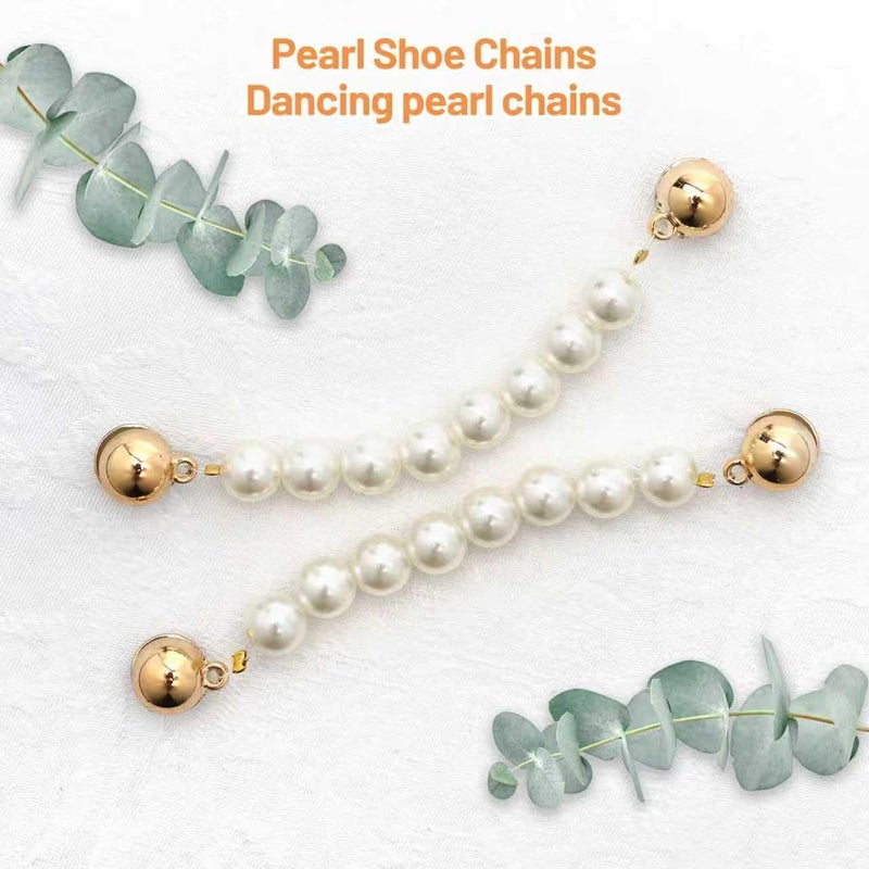 Lugailly 24 Pcs Bling Shoe Charms with Pearl Chains, Pearl Shoe Decoration Charms, Butterfly Flower Rhinestone Jewelry Shoes Accessories for Women Girls, Bling Cute Decor for Clog Sandals, Party Birthday Gifts - Image 4