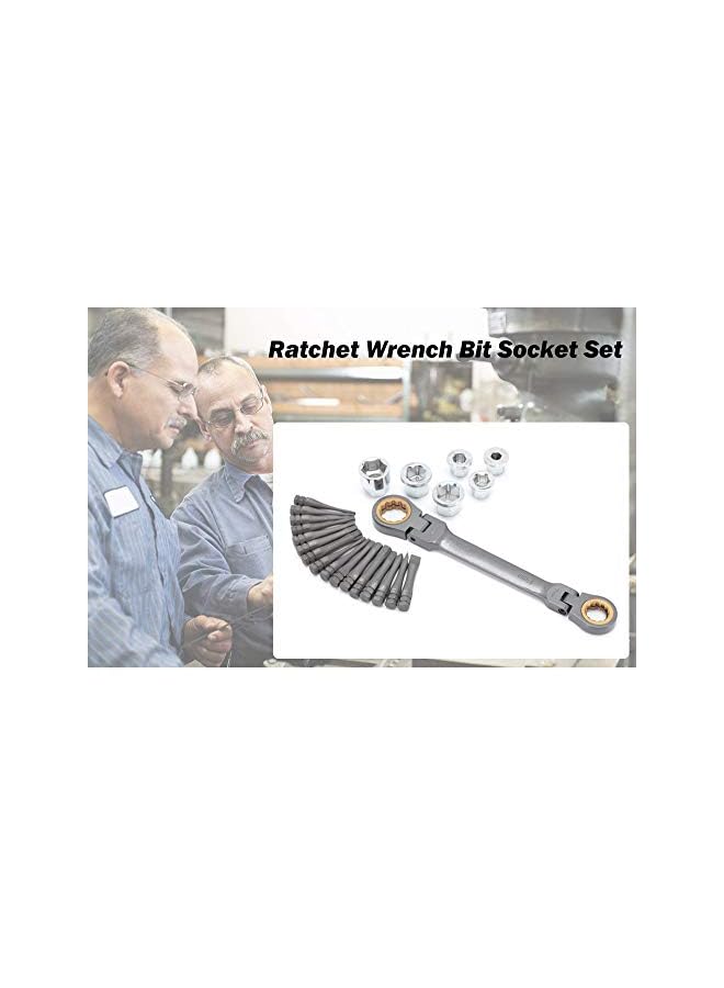 PROMASS Angle Ratchet Wrench Bit Socket Set Hand Tool - Image 4