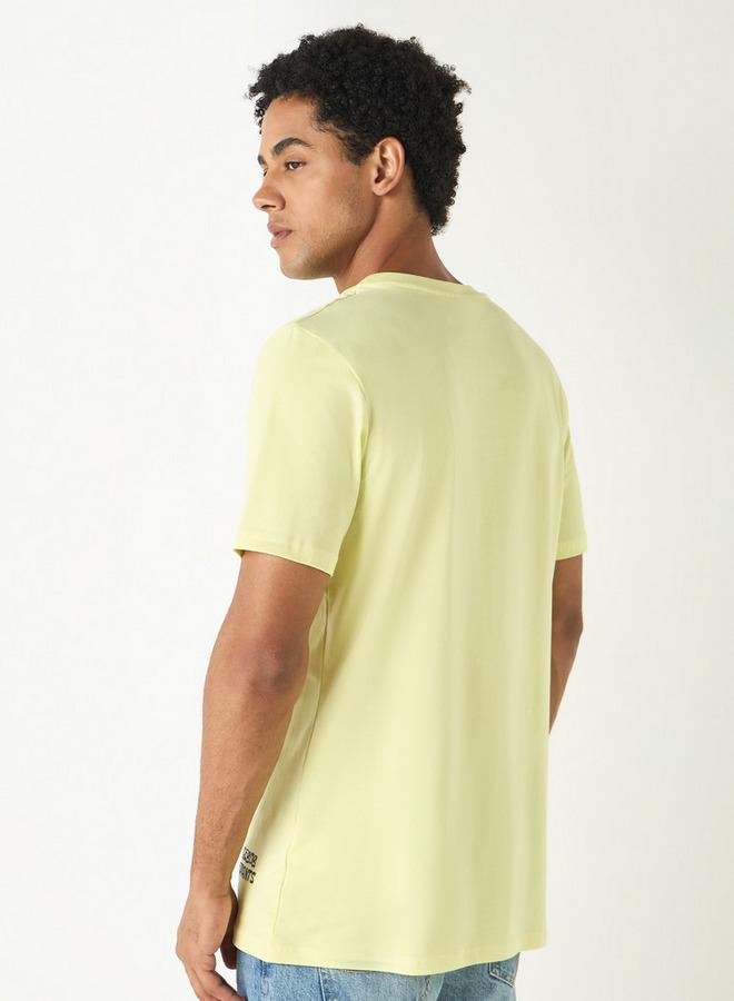 SP Characters SpongeBob SquarePants Print Crew Neck T-shirt with Short Sleeves - Image 3