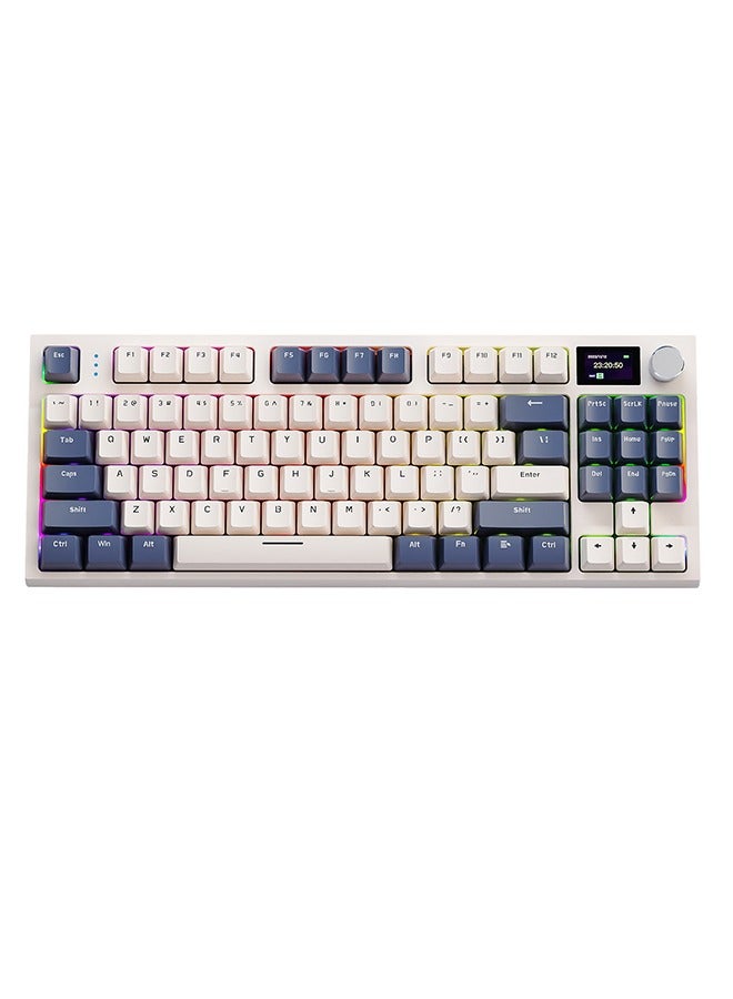 Attack Shark K86 RGB 75% Wireless Mechanical Keyboard,Triple Mode Bluetooth5.0/2.4G/USB-C 87 Keys Hot Swappable Gaming Keyboard,Knob & TFT Screen Display - Image 1