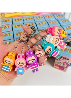 OCTOBER Labubu Keychain Blind Box PVC Doll Trendy Toy Small Pendant 24 Cute Rabubu Blind Box Toys  - Image 2