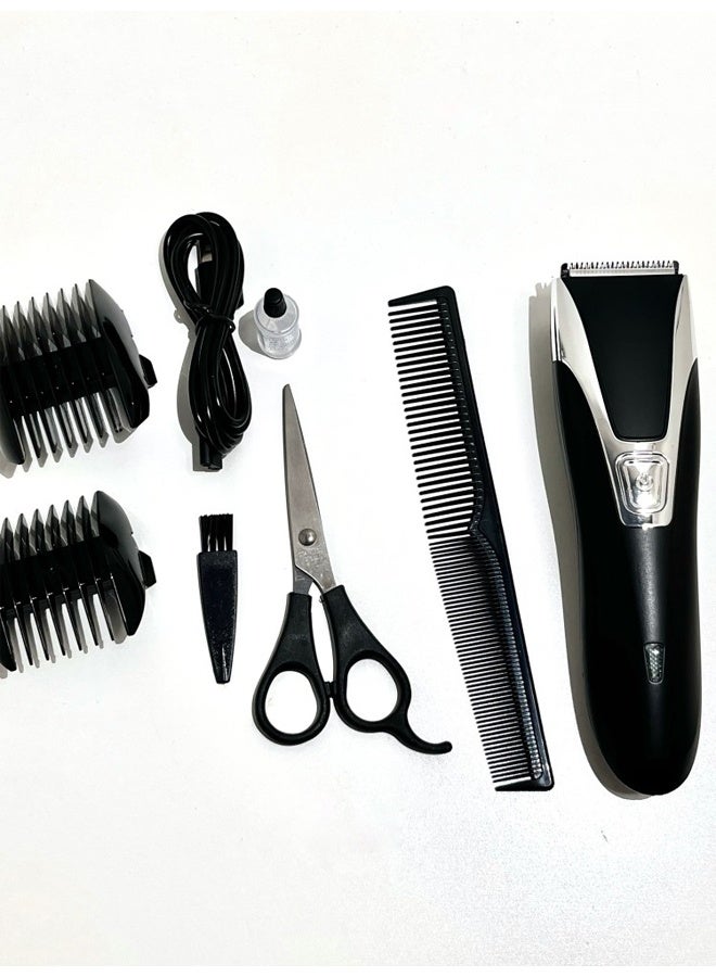 كادي ون ماكينة قص الشعر الرجالية  خفيفة الوزن منخفضة الضوضاء مقاومة للماء و مزودة ببطارية 600 ملي امبيرتأتي مع مقص و مشط و رأسين حلاقة قابل للتعديل لقص وتشذيب وتحديد الشعر - Image 1