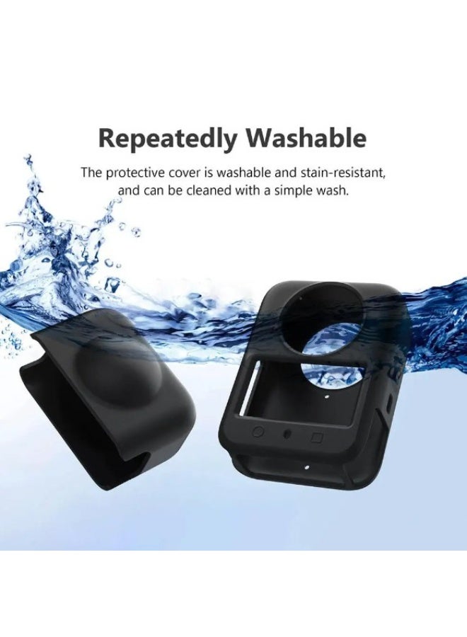 Silicone Cover Case with Lens Cap for DJI OSMO 360, Protective Sleeve Soft Skin Cover Anti-Drop Dustproof Full Protector Case for OSMO360 Panoramic Camera - Image 3