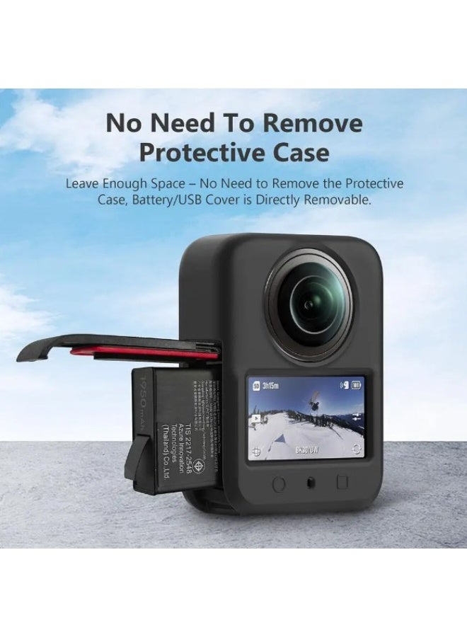 Silicone Cover Case with Lens Cap for DJI OSMO 360, Protective Sleeve Soft Skin Cover Anti-Drop Dustproof Full Protector Case for OSMO360 Panoramic Camera - Image 2