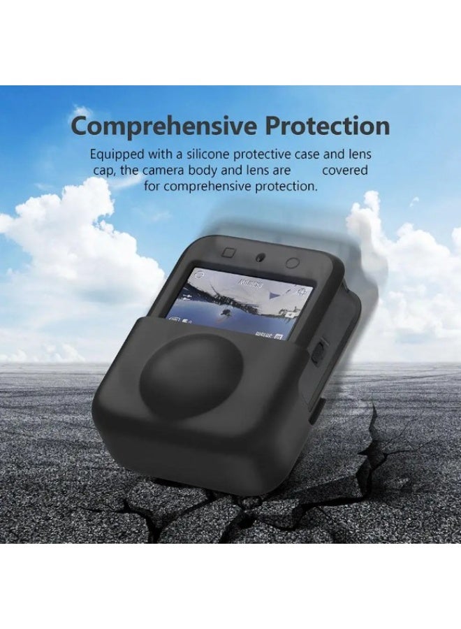 Silicone Cover Case with Lens Cap for DJI OSMO 360, Protective Sleeve Soft Skin Cover Anti-Drop Dustproof Full Protector Case for OSMO360 Panoramic Camera - Image 5