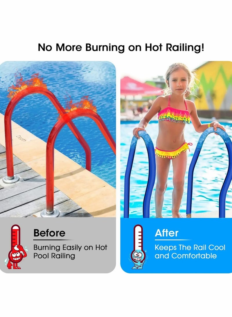 KASTWAVE Pool Handrail Cover, Pool Rail Grip Hand Rail Covers, Safety Grip Sleeve with Zipper, Neoprene Hand Grip Rail Slip Cover for Swimming Pool Inground Ladder Handles Hand Railing Covers Grips (4 Feet) - Image 3