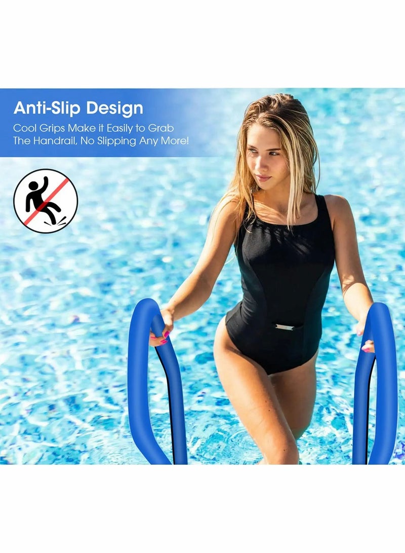 KASTWAVE Pool Handrail Cover, Pool Rail Grip Hand Rail Covers, Safety Grip Sleeve with Zipper, Neoprene Hand Grip Rail Slip Cover for Swimming Pool Inground Ladder Handles Hand Railing Covers Grips (4 Feet) - Image 5