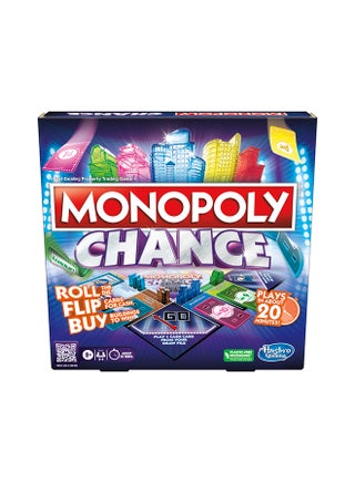 Chance Board Game - Fast-Paced, Family Fun, Risk-Taking Board Game for Kids and Adults, Strategic Property Buying, 20-Minute Gameplay, Skyline Building, Ages 8+, 2-4 players - view 2