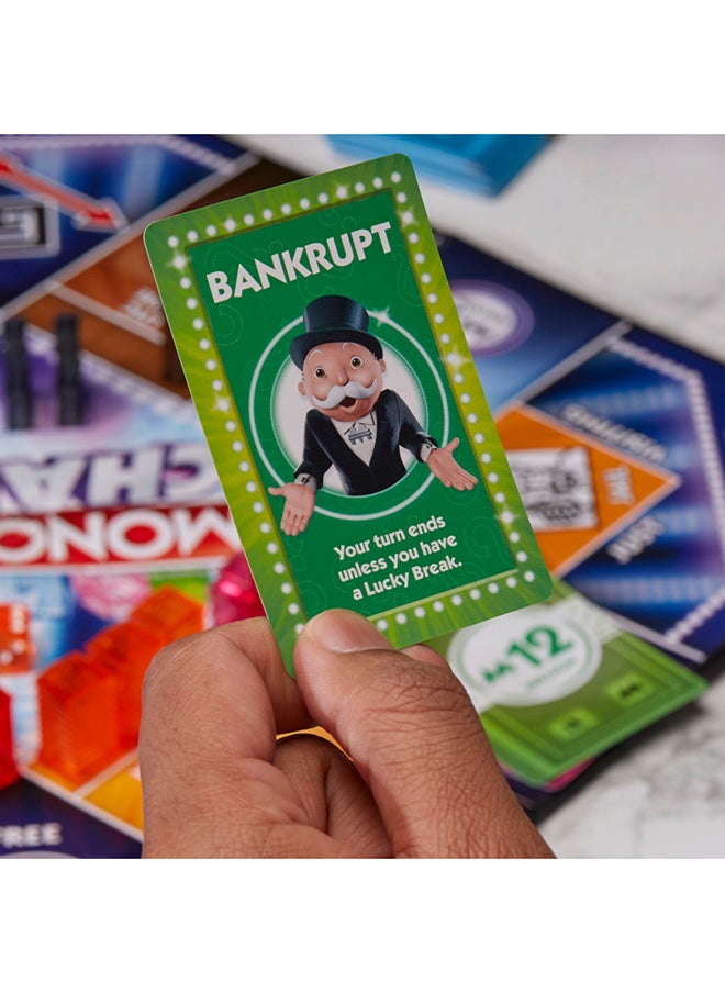 Monopoly - لعبة تشانس - لعبة لوحية سريعة وممتعة للعائلة، تتضمن المخاطرة للأطفال والبالغين، شراء ممتلكات استراتيجي، مدة اللعبة 20 دقيقة، بناء أفق المدينة، للأعمار من 8 سنوات فما فوق، من 2 إلى 4 لاعبين - Image 1