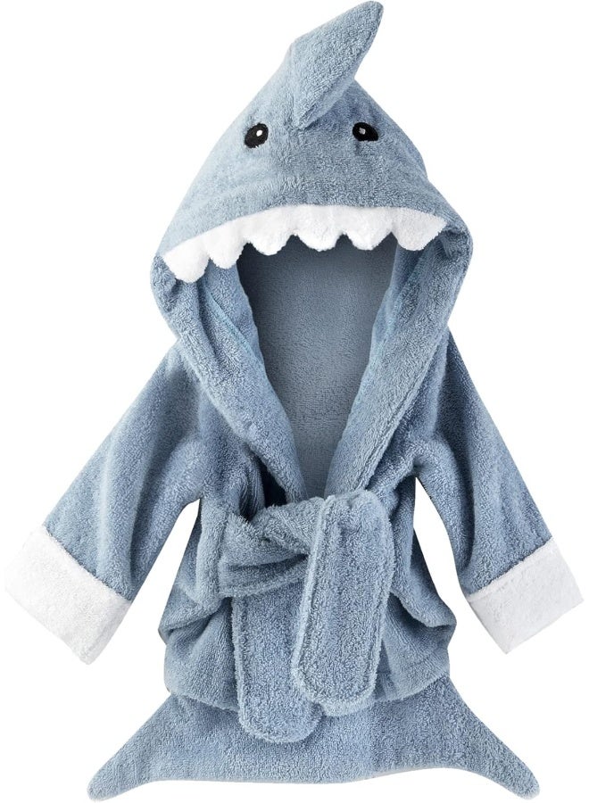 Baby Aspen Blue Baby Shark Hooded Towel Robe, 'Let The Fin Begin' - Image 1